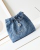 CHANEL 24S Denim Garbage Bag with Staples AS3260 35x37x7cm