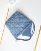 CHANEL 24S Denim Garbage Bag with Staples AS3260 35x37x7cm