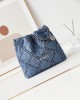 CHANEL 24P Denim Garbage Bag AS3260 35x37x7cm