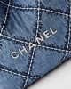 CHANEL 24P Denim Garbage Bag AS3260 35x37x7cm