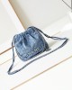 CHANEL 24S Denim Nailing Bag AS3980 20x19x6cm