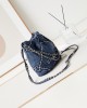 CHANEL 24P Denim Garbage Bag AS3980 20x19x6cm