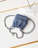 CHANEL 24P Denim Garbage Bag AS3980 20x19x6cm