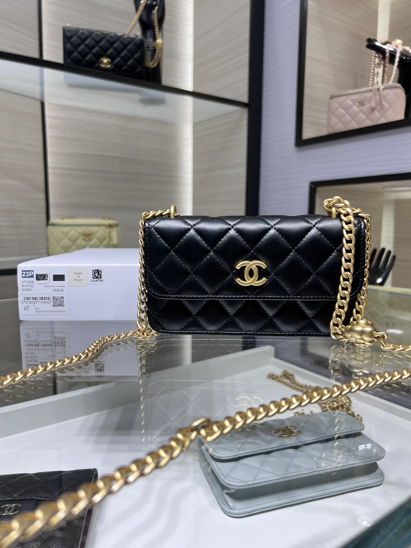 CHANEL 23P Box Bag Camellia Buckle AP3298Y8630