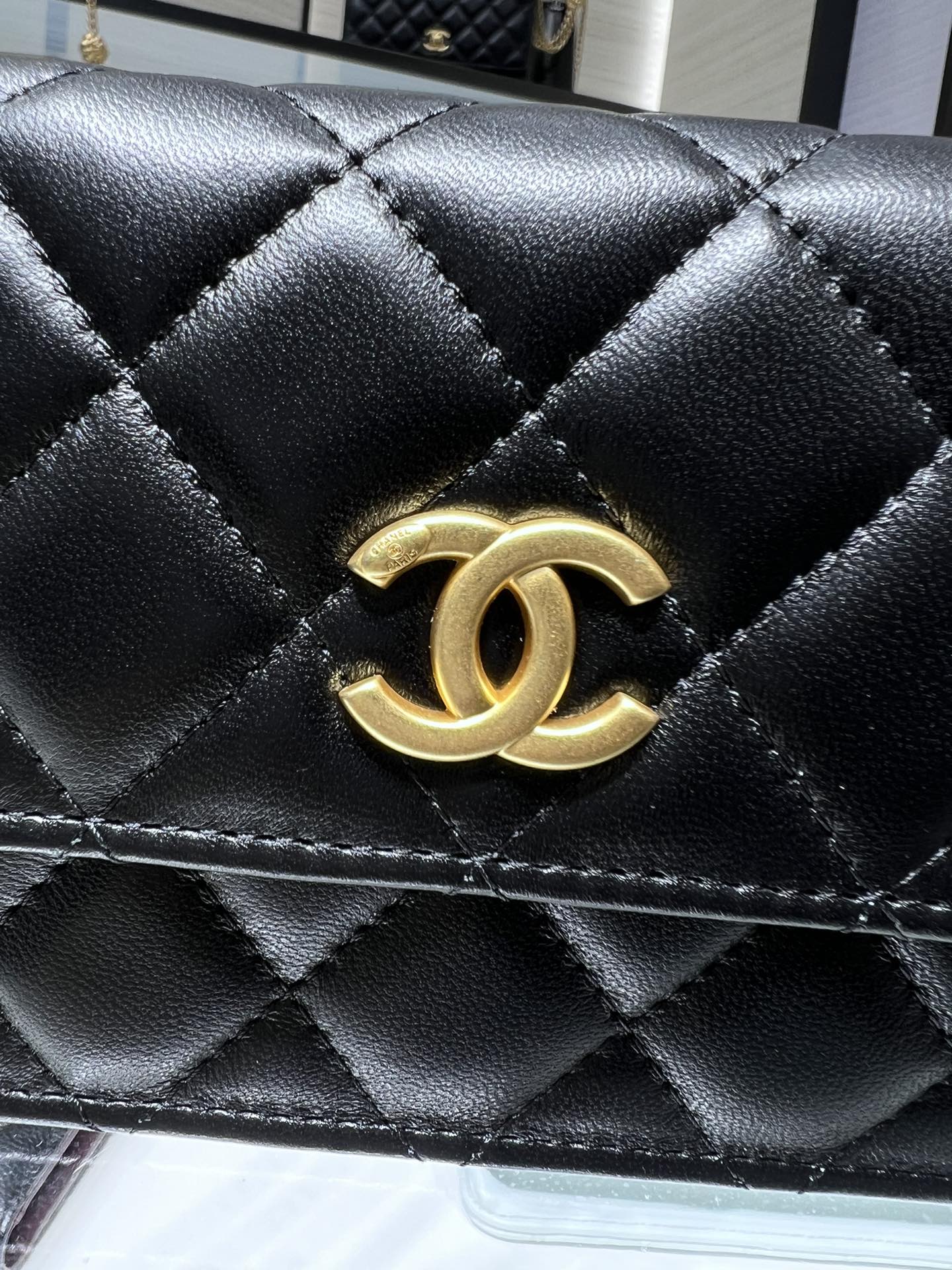 CHANEL 23P Box Bag Camellia Buckle AP3298Y8630