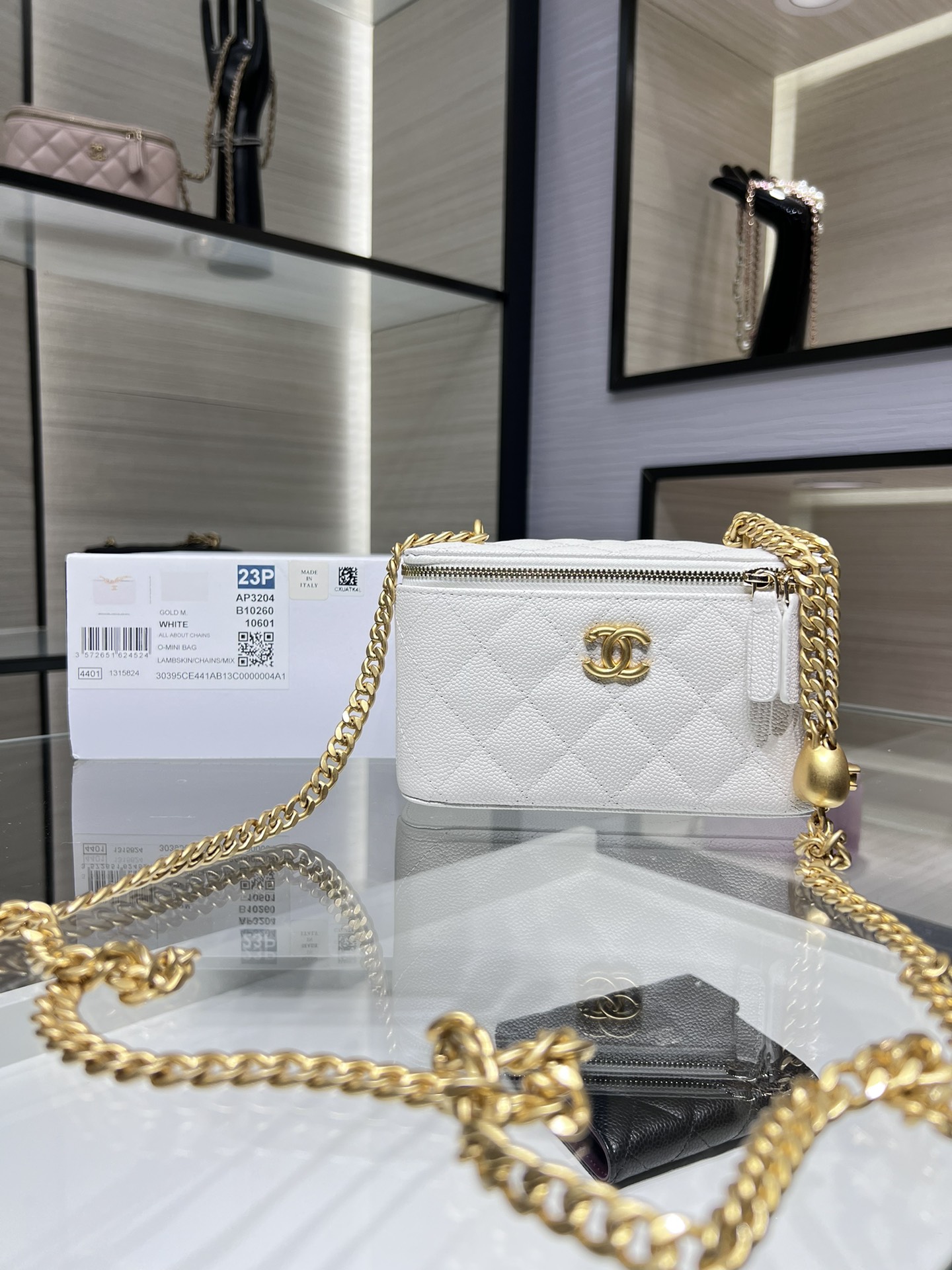 CHANEL 23P Box Bag Love Buckle Double C AP3204Y8700