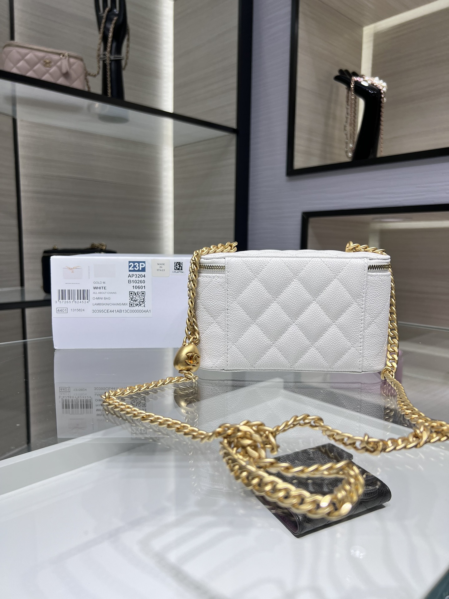 CHANEL 23P Box Bag Love Buckle Double C AP3204Y8700