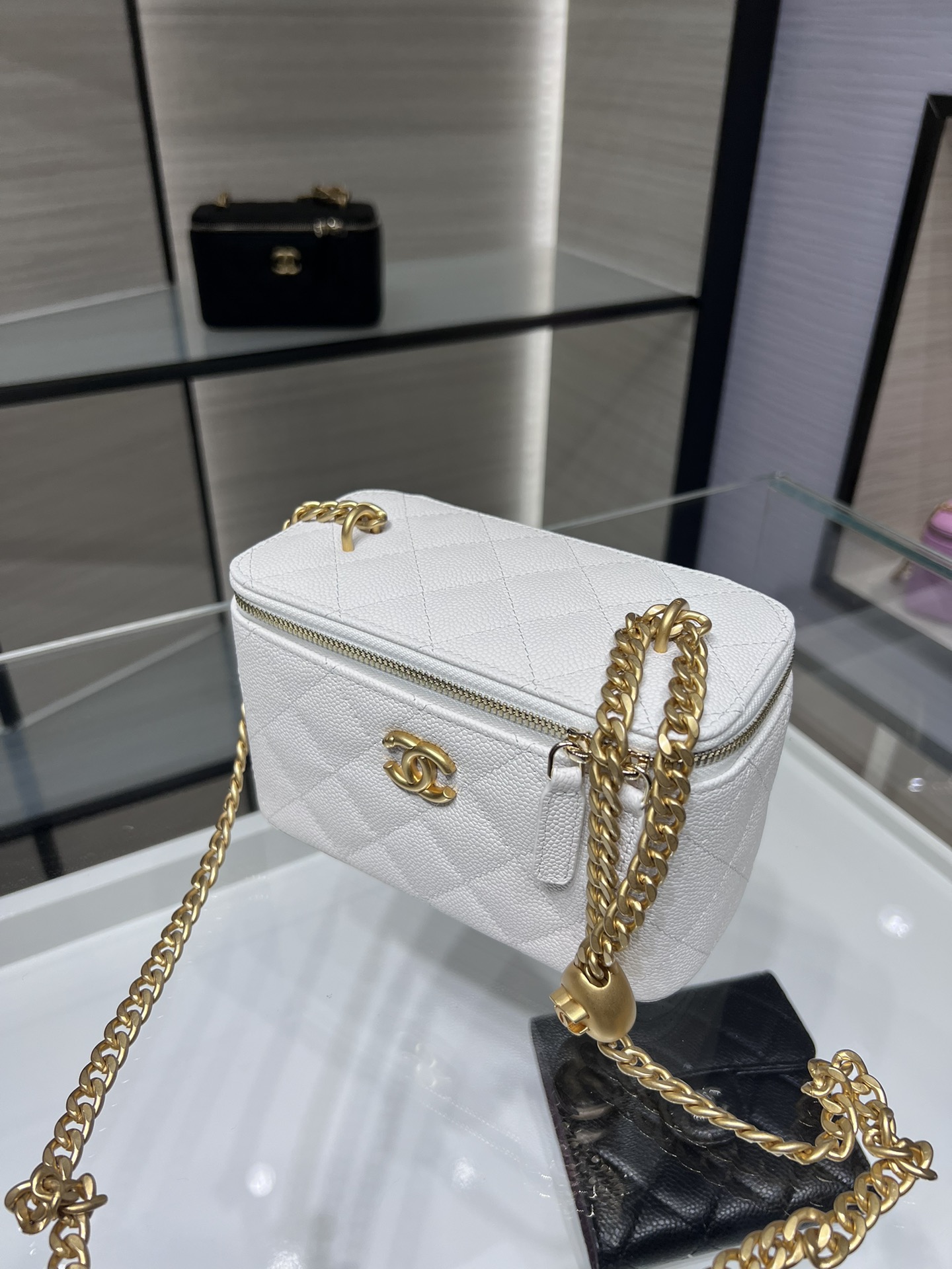 CHANEL 23P Box Bag Love Buckle Double C AP3204Y8700