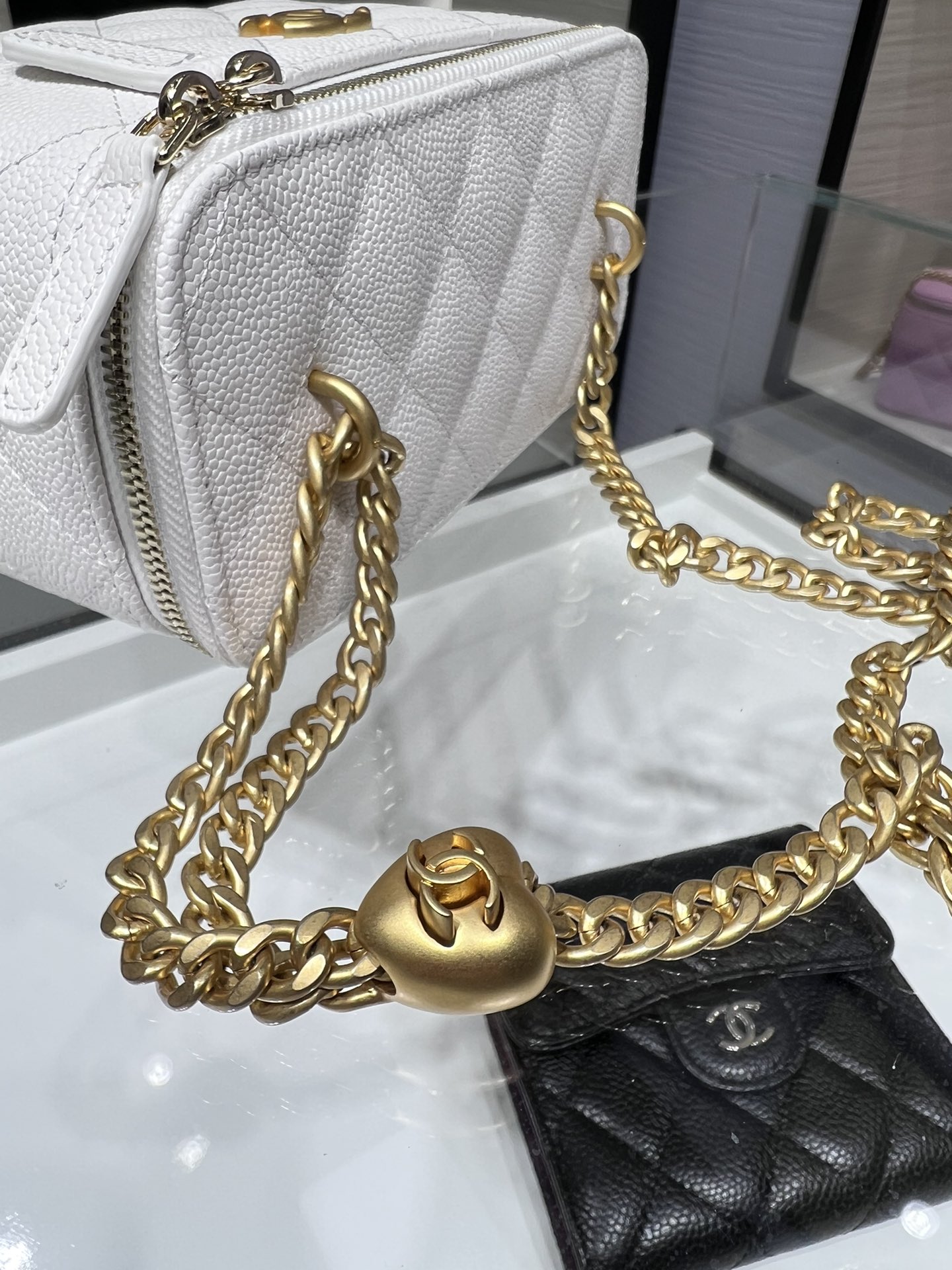 CHANEL 23P Box Bag Love Buckle Double C AP3204Y8700