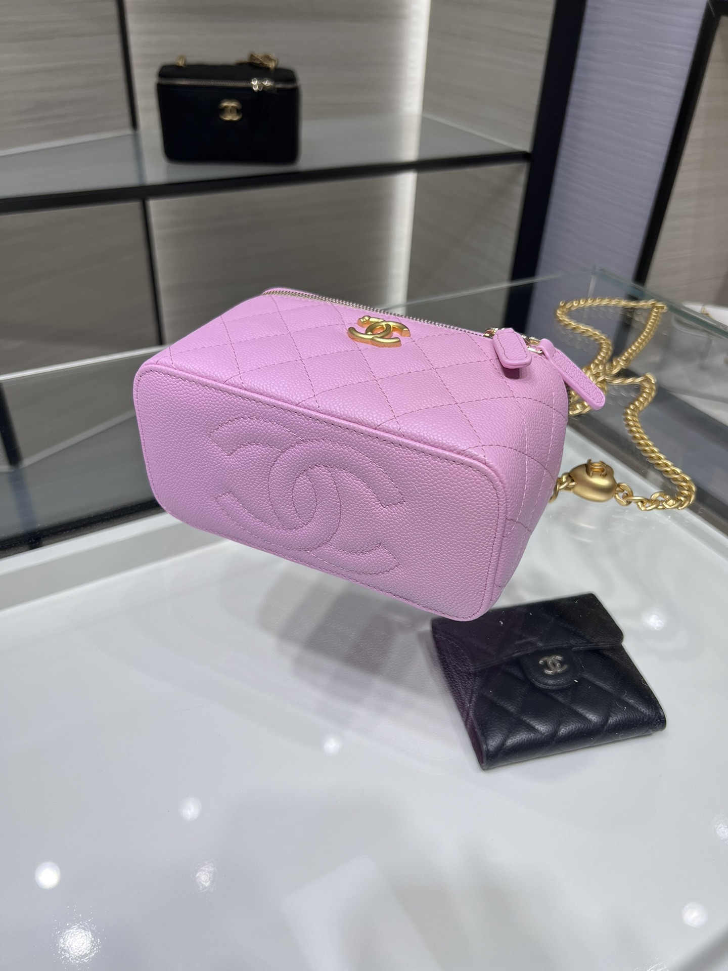 CHANEL 23P Box Bag Love Buckle Double C AP3204