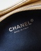 CHANEL 24c Metallic Silver Sheepskin Backpack Bag AS4621 19x20x5.5cm