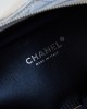 CHANEL 24c Metallic Silver Sheepskin Backpack Bag AS4621 19x20x5.5cm