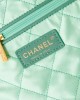 CHANEL 25 Early Spring Embroidered Canvas Garbage Bag AS3260 35x37x7cm