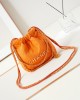 CHANEL 25 Early Spring Orange Canvas Garbage Bag AS3980 20x19x6cm