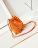 CHANEL 25 Early Spring Orange Canvas Garbage Bag AS3980 20x19x6cm