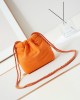 CHANEL 25 Early Spring Orange Canvas Garbage Bag AS3980 20x19x6cm