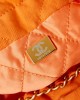 CHANEL 25 Early Spring Orange Canvas Garbage Bag AS3980 20x19x6cm