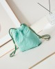 CHANEL 25 Early Spring Lake Green Canvas Garbage Bag AS3980 20x19x6cm