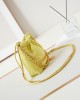 CHANEL 25 Early Spring Yellow Canvas Garbage Bag AS3980 20x19x6cm