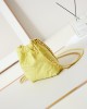 CHANEL 25 Early Spring Yellow Canvas Garbage Bag AS3980 20x19x6cm