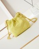 CHANEL 25 Early Spring Yellow Canvas Garbage Bag AS3980 20x19x6cm