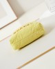 CHANEL 25 Early Spring Yellow Canvas Garbage Bag AS3980 20x19x6cm