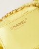 CHANEL 25 Early Spring Yellow Canvas Garbage Bag AS3980 20x19x6cm