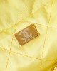 CHANEL 25 Early Spring Yellow Canvas Garbage Bag AS3980 20x19x6cm