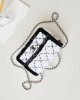 CHANEL 24p Xiaoxiang Crystal Sequin Series Chege White