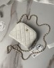 CHANEL 24s Sheepskin Shell Bag AP4000 11x16x2.5cm