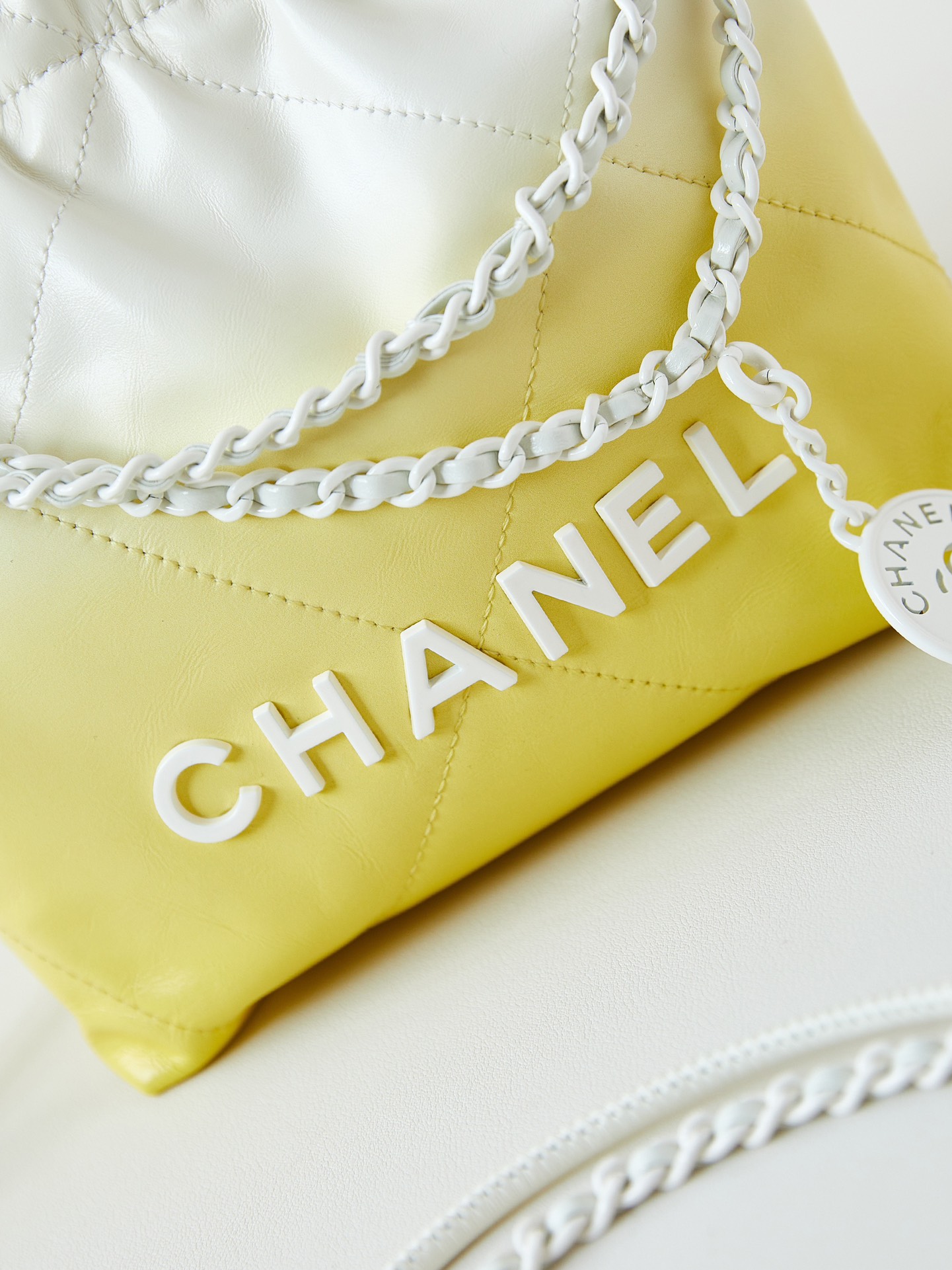 CHANEL 24S Gradient Yellow Mini 22 Bag AS3980 19x20x6cm