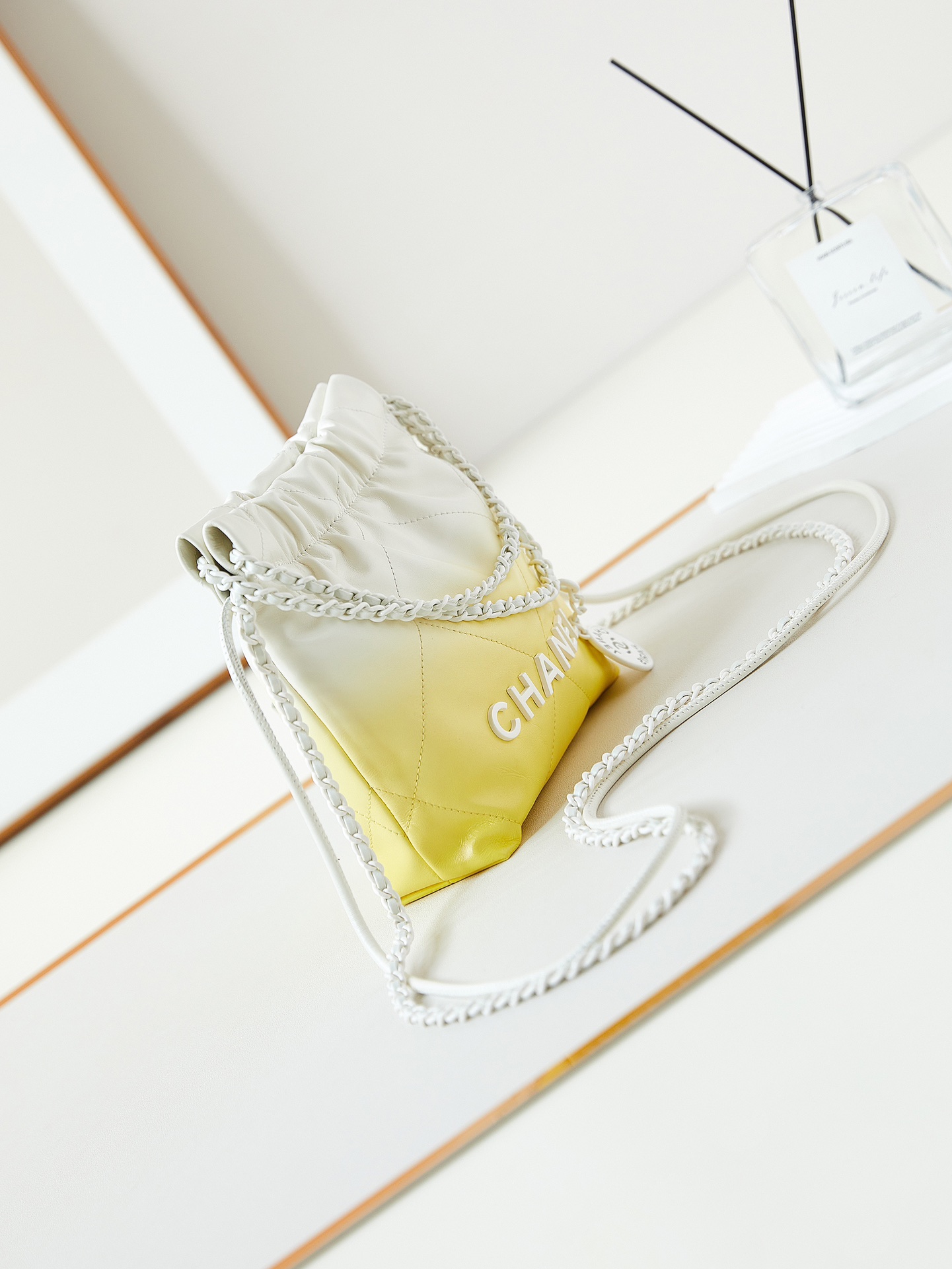 CHANEL 24S Gradient Yellow Mini 22 Bag AS3980 19x20x6cm