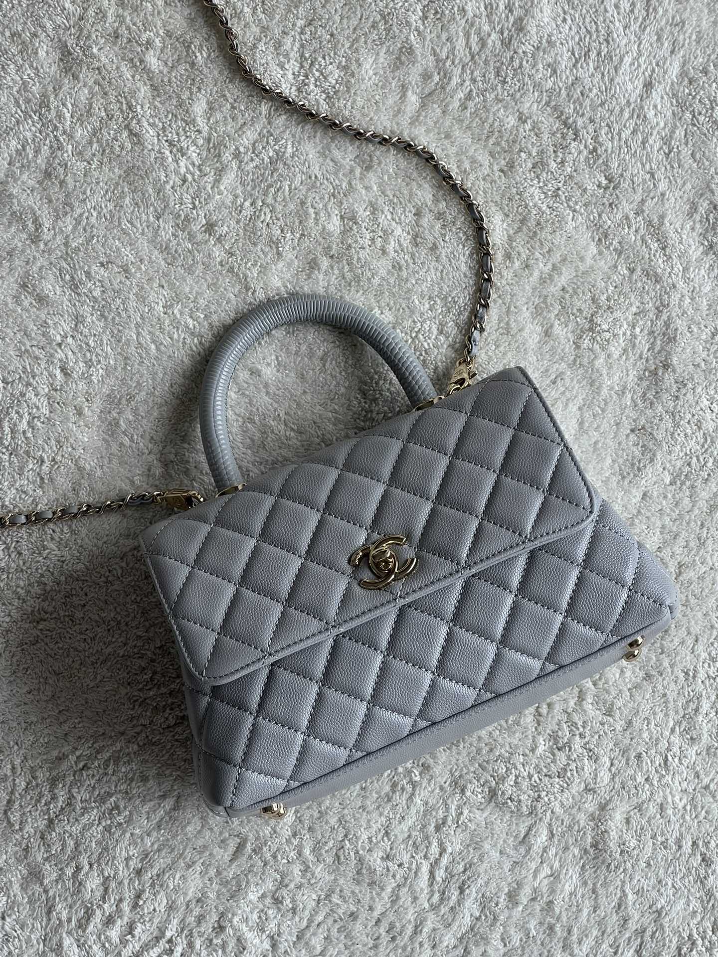 CHANEL Platinum Edition Small Ball-Grain Cowhide Bag