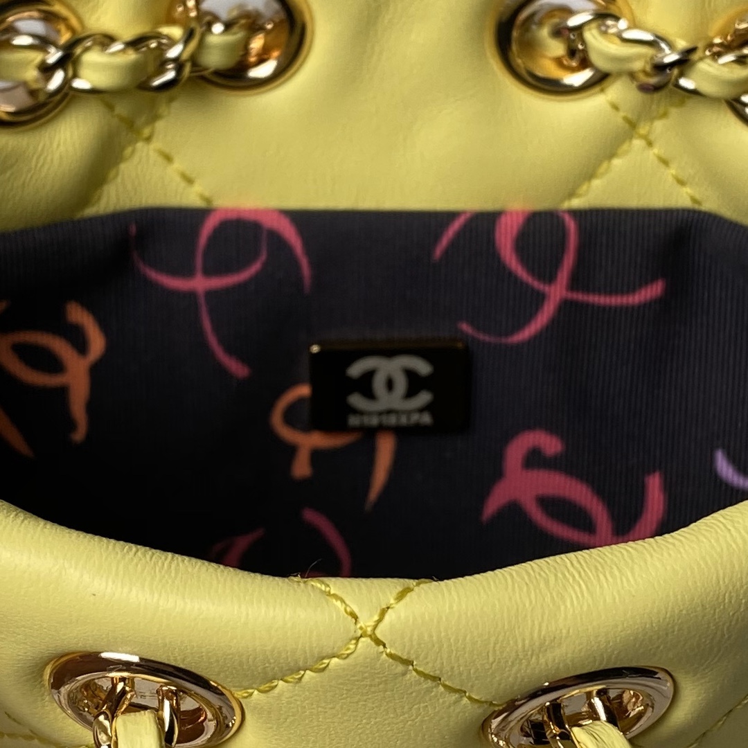 CHANEL 24S Colorful Gold Ball Model Bucket Bag AS4810 22x17x7.5cm