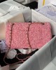 CHANEL 25cm Woolen Pink Cute CF Bag 25cm