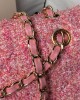 CHANEL 25cm Woolen Pink Cute CF Bag 25cm