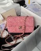 CHANEL 20cm Woolen Pink Cute CF Bag 20cm