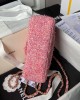 CHANEL 20cm Woolen Pink Cute CF Bag 20cm