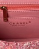 CHANEL 20cm Woolen Pink Cute CF Bag 20cm