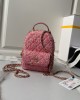 CHANEL 24S Mini Pink Woolen Bag AP3753 18x13x9cm