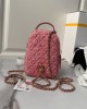 CHANEL 24S Mini Pink Woolen Bag AP3753 18x13x9cm