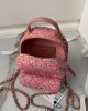 CHANEL 24S Mini Pink Woolen Bag AP3753 18x13x9cm