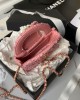 CHANEL 24p Woolen Pink Handbag AP3435 12cm