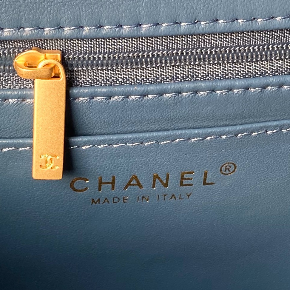 CHANEL 20cm 24s CF Washed Denim Bag 20cm