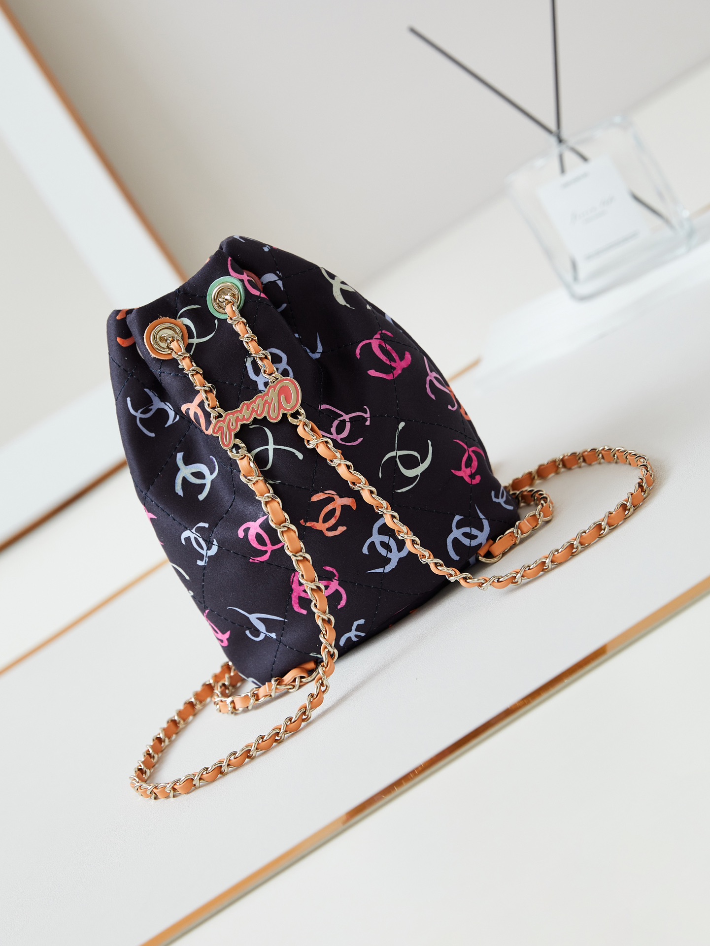 CHANEL 24S Double C Printed Small Bucket Bag AS4810 22x17x7.5cm