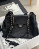 CHANEL Second-Hand Matt Leather Crossbody Bag 37x26x45