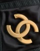 CHANEL 22P Black Nylon MAX Bowling Bag 25x46x28cm