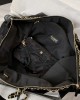 CHANEL 22P Black Nylon MAX Bowling Bag 25x46x28cm