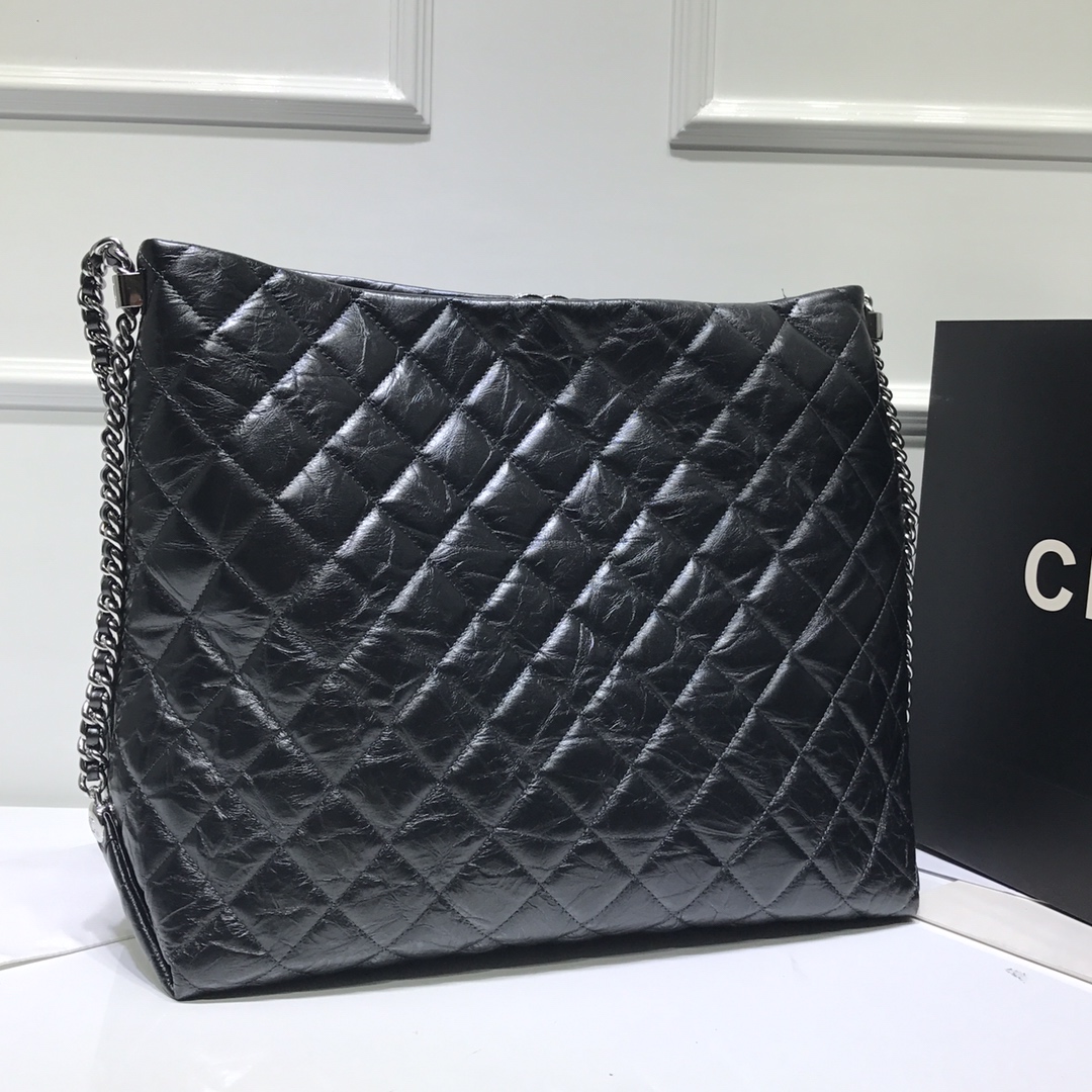 CHANEL Custom Shopping Bag Pearlescent Cowhide 38x32x14cm