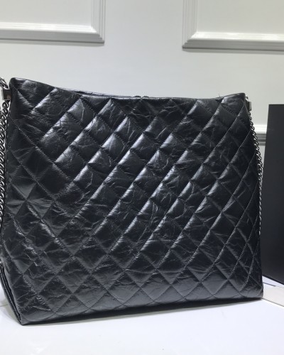 CHANEL Custom Shopping Bag Pearlescent Cowhide 38x32x14cm